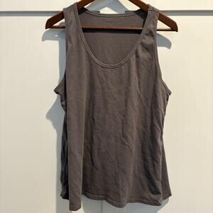 Athleta Tank Top Womens XL Gray Scoop Neck‎ Casual Yoga Athletic Basic SPR19